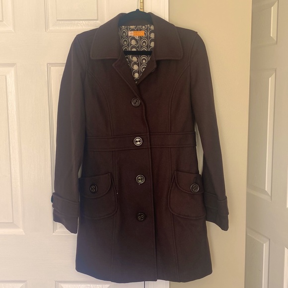 Tulle brown peacoat. Size M - Picture 1 of 2